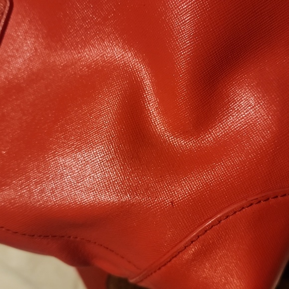 Tory Burch Dark Salmon Leather Robinson Midi Satchel - Picture 5 of 16